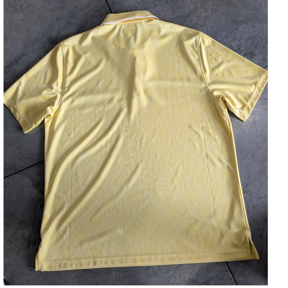 Greg Norman Tasso Elba Play Dry Men's Yellow Polo Shirt Short Sleeve Golf Size L - Picture 4 of 6